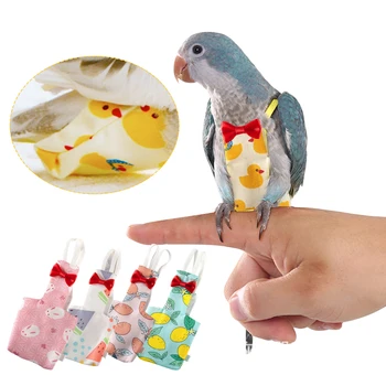 Ayarlanabilir atkısı Pet Bez Papağan Bezi Uçuş Takım Elbise Bezi Elbise Parrot Parakeet Güvercin Orta Büyük Pet Kuş 4