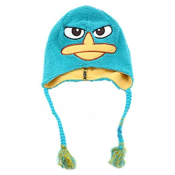 Yeni Sevimli Perry Ornitorenk Çocuklar Peluş Laplander Şapka Kulak Flep ile Kış Erkek Doldurulmuş Oyuncaklar Çocuklar İçin 9