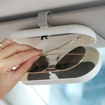 Araba Gözlük Özel saklama kutusu Güneş Gözlüğü Kutusu Seyahat Araba Konteyner Anti-Paramparça İle AROMA YAYICI Güneşlik Depolama 4